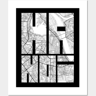 Hanoi, Vietnam City Map Typography - Light Posters and Art